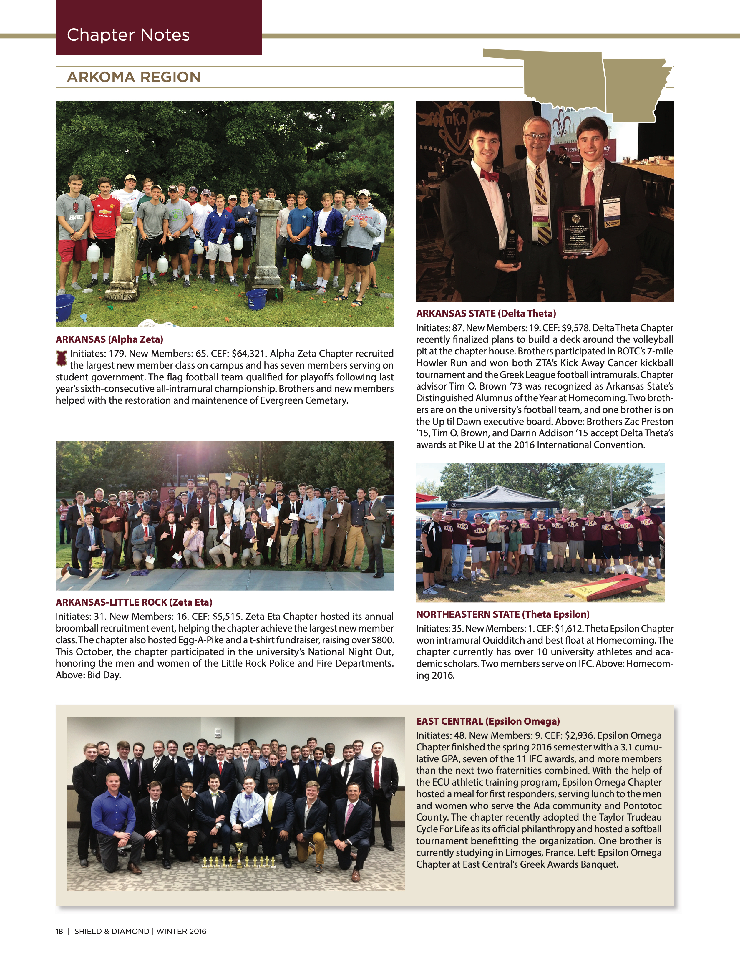 Chapter Notes, Winter 2016